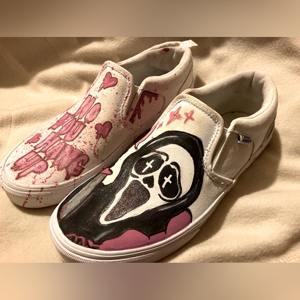 Custom Ghostface Vans Size 7